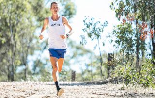Andy Buchanan running in bushland