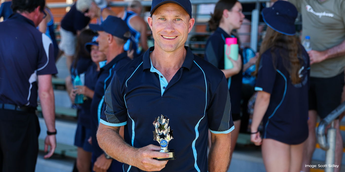 Long-time competitor and official Craig Graham earned the Joyce Lockyer Memorial Shield for his dedication to field events. Photo by Scott Sidley