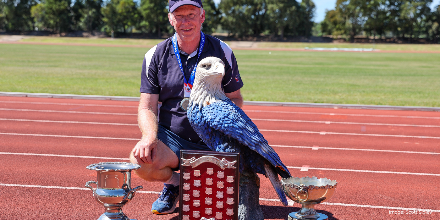 Long-time competitor and official Craig Graham earned the Joyce Lockyer Memorial Shield for his dedication to field events. Photo by Scott Sidley